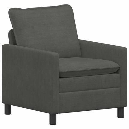 Sofa Sæt 2 pcs Mørkegrå Stof