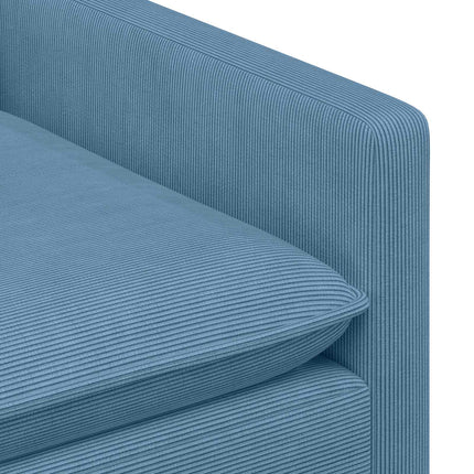 Sofa Sæt 2 pcs Blå Stof