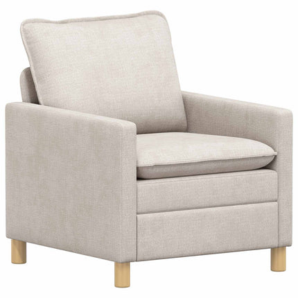 Sofa Sæt 2 pcs Cremefarvet Polyester