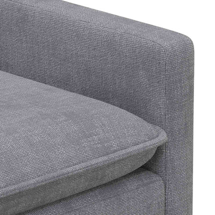 Sofa Sæt 2 pcs Lysegrå Polyester