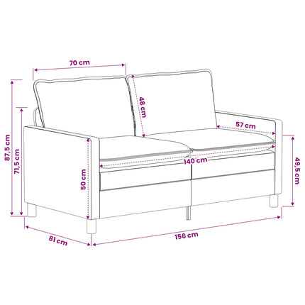 Sofa Sæt 2 pcs Lysegrå Polyester
