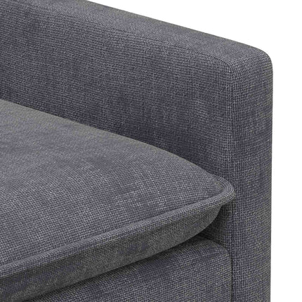 Sofa Sæt 2 pcs Mørkegrå Polyester