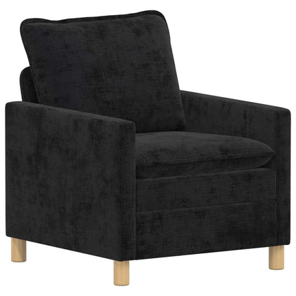 Sofa Sæt 2 pcs Sort Polyester