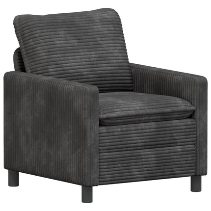 Sofa Sæt 2 pcs Mørkegrå Polyester