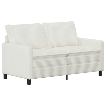 Sofa Sæt 2 pcs Cremefarvet Polyester