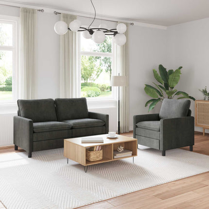 Sofa Sæt 2 pcs Antracit Polyester