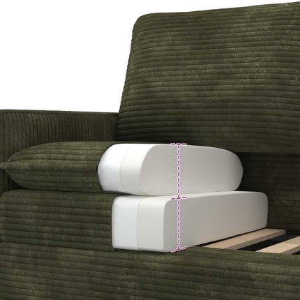 Sofa Sæt 2 pcs Grøn Polyester