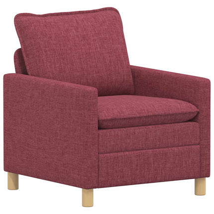 Sofa Sæt 2 stk. Vinrød Stof