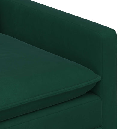 Sofa Sæt 2 pcs Mørkegrøn Fløjl
