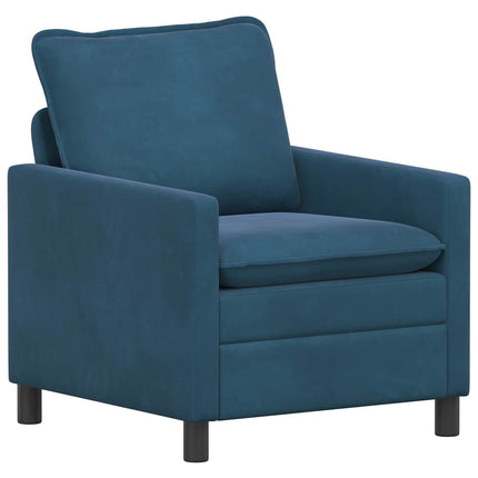 Sofa Sæt 2 pcs Blå Fløjl
