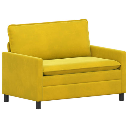 Sofa Sæt 2 pcs Gul Fløjl