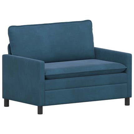 Sofa Sæt 2 pcs Blå Fløjl