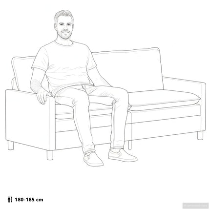 Sofa Sæt 2 stk. Mørkegrå Stof