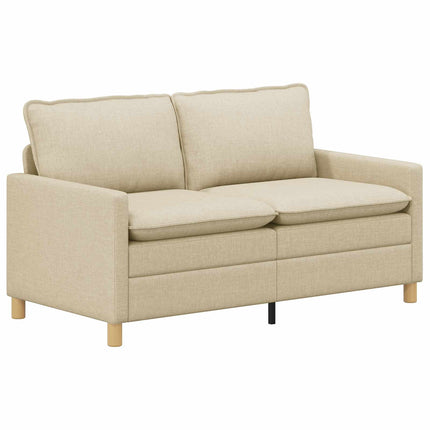 Sofa Sæt 2 stk. Cremefarvet Stof