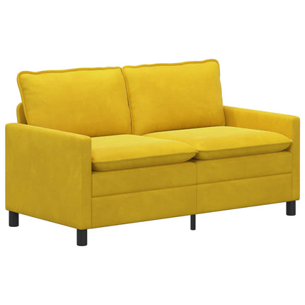 Sofa Sæt 2 pcs Gul Fløjl
