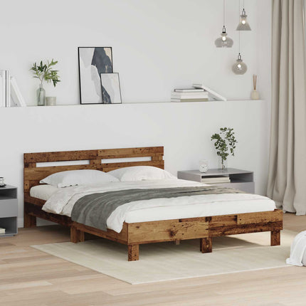 Sengestel Gammelt træ 140 x 200 cm Konstrueret træ