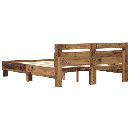 Sengestel Gammelt træ 140 x 200 cm Konstrueret træ