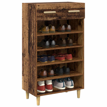 Sko skab 60 x 35 x 105 cm Konstrueret træ Gammelt træ