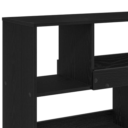 Boghylde 4 niveauer 100 x 33 x 94,5 cm Konstrueret træ Sort eg