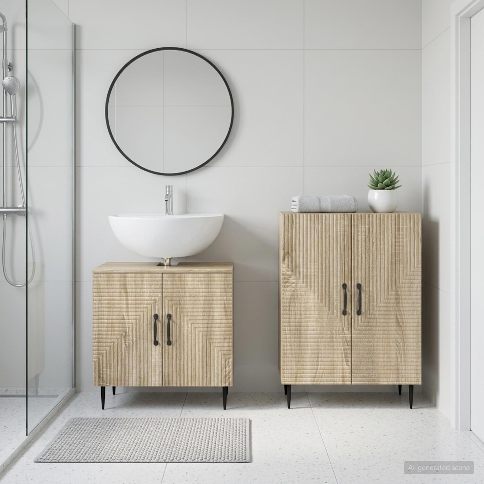 2 Deles Badevrelsesskab St HAARLEM Sonoma-eg Konstrueret tr