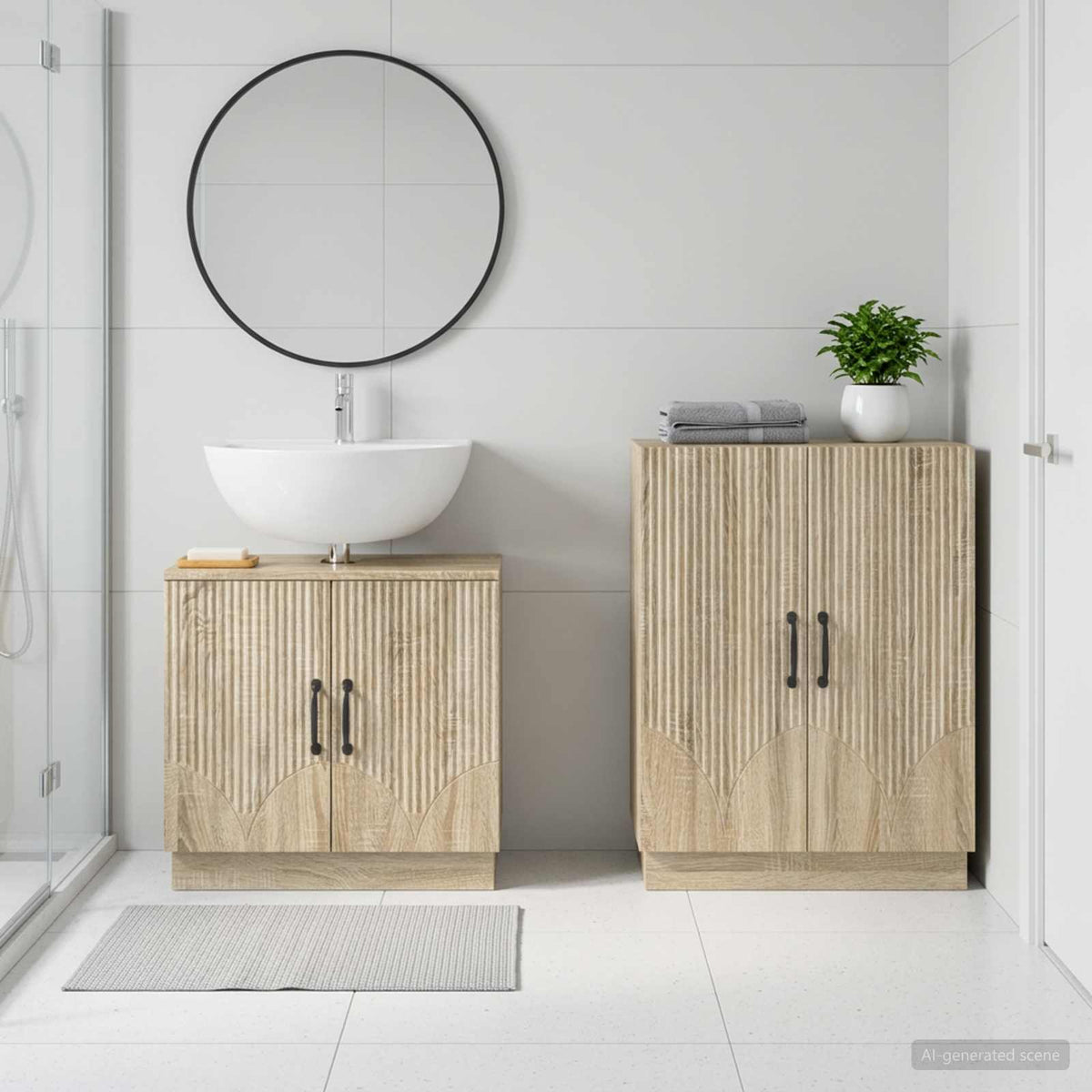 2 Deles Badevrelsesskab St HOORN Sonoma-eg Konstrueret tr