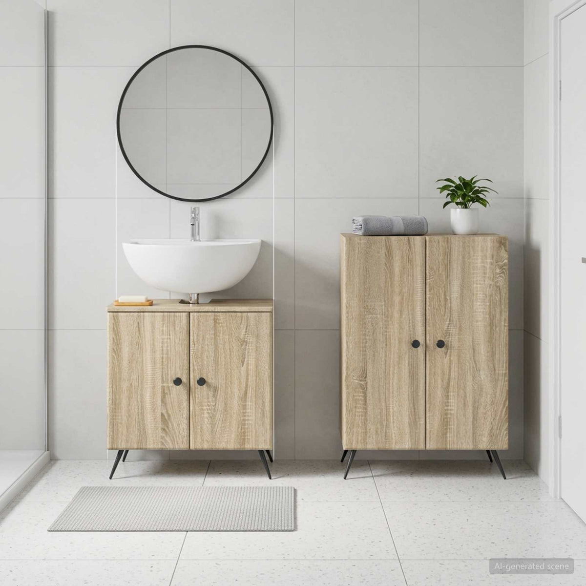 2 Deles Badevrelsesskab St BREDA Sonoma-eg Konstrueret tr