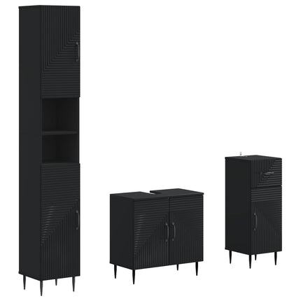 3-delt badeværelses skab sæt HAARLEM Konstrueret træ