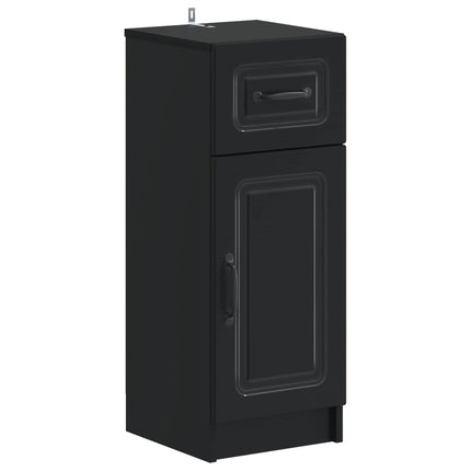 2 Deles Badeværelsesskab Sæt UTRECHT Sort Konstrueret træ