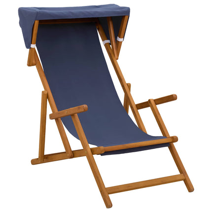 Havestol 4 pcs 3 position Massiv Eucalyptus Træ Blå