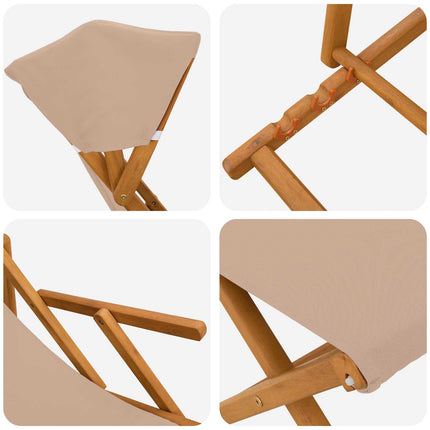 Havestol 4 stk. 3 position Massiv Eucalyptus Træ Gråbrun