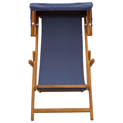 Havestol 2 pcs 3 position Massiv Eucalyptus Træ Blå
