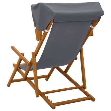 Havestol 2 pcs 3 position Massiv Eucalyptus Træ Grå