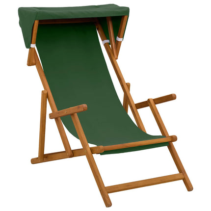 Havestol 2 pcs 3 position Massiv Eucalyptus Træ Grøn