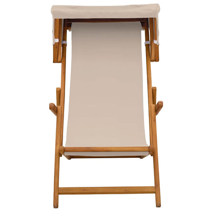 Havestol 2 pcs 3 position Massiv Eucalyptus Træ Beige