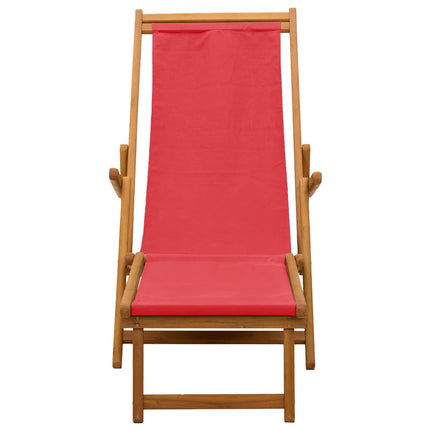Foldestol 2 pcs 3 position Massiv Eucalyptus Træ Rød