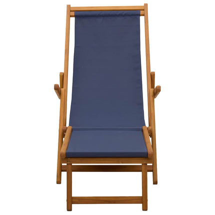 Foldestol 2 pcs 3 position Massiv Eucalyptus Træ Blå
