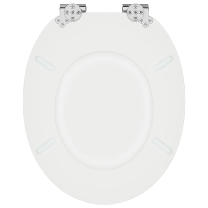 Blødt lukket toiletbræt Hvid 44 x 38 cm MDF plade