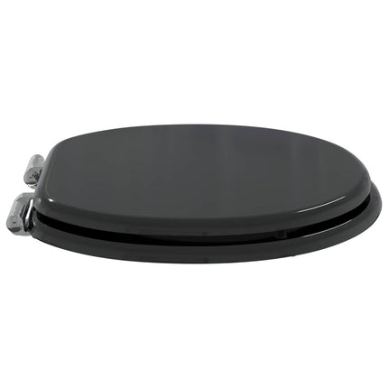 Blødt lukket toiletbræt Sort 44 x 38 cm MDF plade