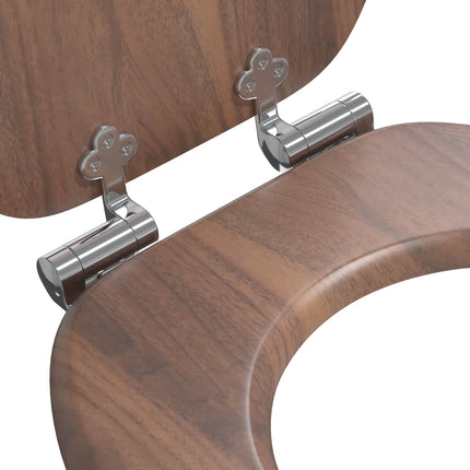 Blødt lukket toiletbræt Brun 44 x 38 cm MDF plade