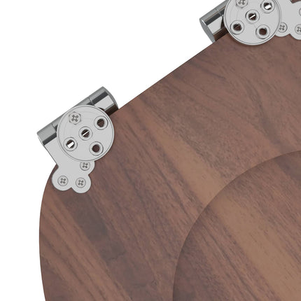 Blødt lukket toiletbræt Brun 44 x 38 cm MDF plade