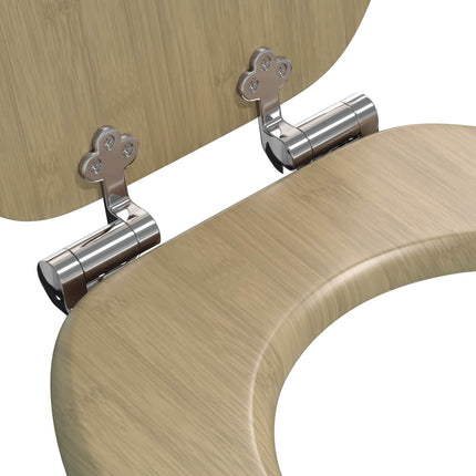 Blødt lukket toiletbræt Lys Bambusfarve 44 x 38 cm MDF plade