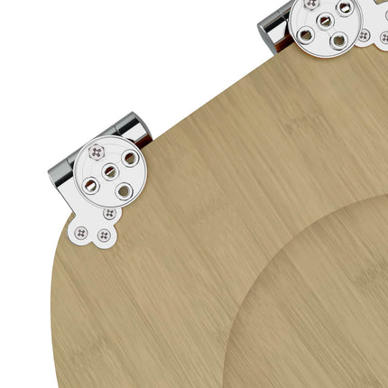 Blødt lukket toiletbræt Lys Bambusfarve 44 x 38 cm MDF plade