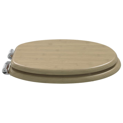 Blødt lukket toiletbræt Lys Bambusfarve 44 x 38 cm MDF plade