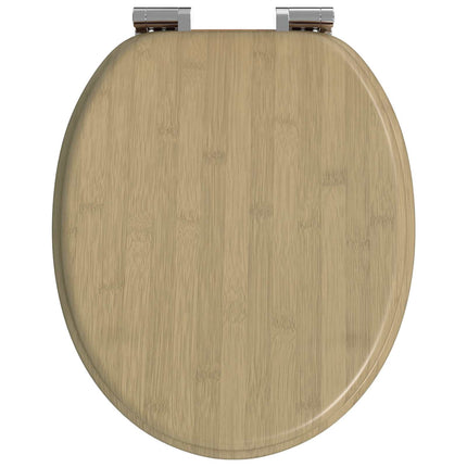 Blødt lukket toiletbræt Lys Bambusfarve 44 x 38 cm MDF plade