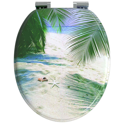 Blødt lukket toiletbræt Grøn 44 x 38 cm MDF plade
