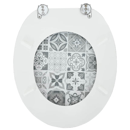 Blødt lukket toiletbræt Grå 44 x 38 cm MDF plade