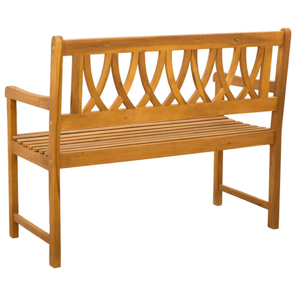 Udendørs bænk Naturfarvet 110 x 55,5 x 90 cm Massivt Akacietræ