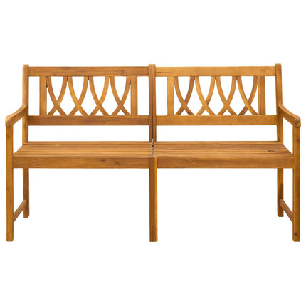 Udendørs bænk Naturfarvet 150 x 55,5 x 90 cm Massivt Akacietræ