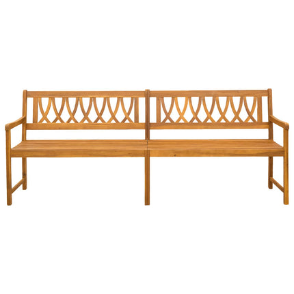 Udendørs bænk Naturfarvet 220 x 55,5 x 90 cm Massivt Akacietræ