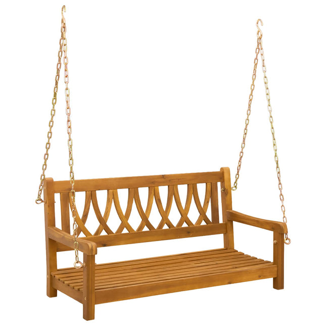 Haveslynge bænk Naturfarvet 110 x 56 x 58 cm Massivt Akacietræ